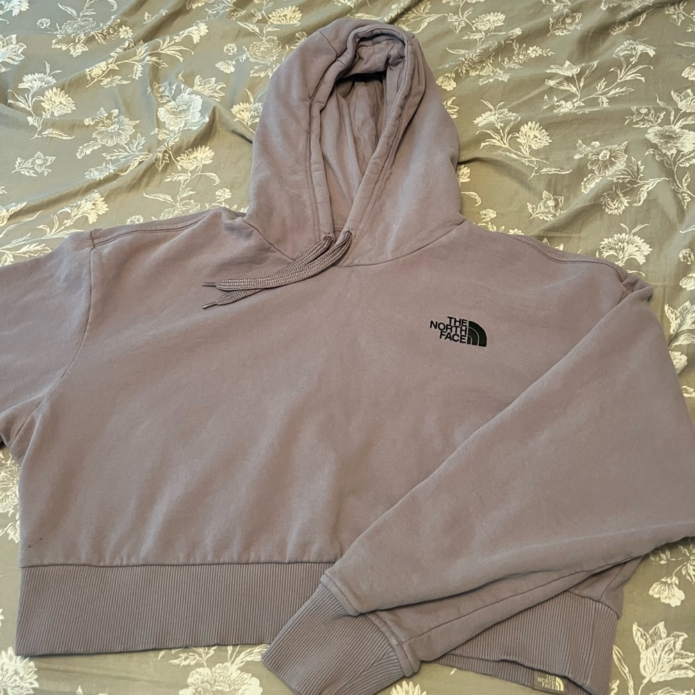 The North Face Lavender Cropped Hoodie Sweatshirt